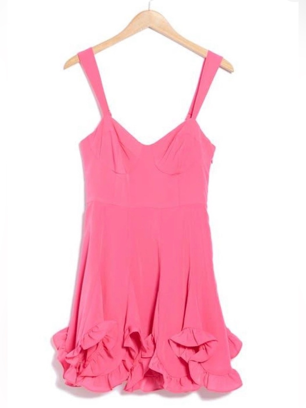Hutch Pink Scallop Hem Fit and Flare Mini Dress - Picture 3 of 10